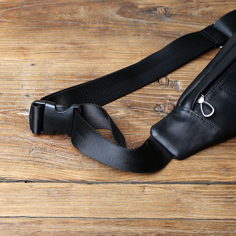 Multifunktionale dünne Brusttasche aus Rindsleder der ersten Schicht für den Außenbereich für Herren_voghion.com