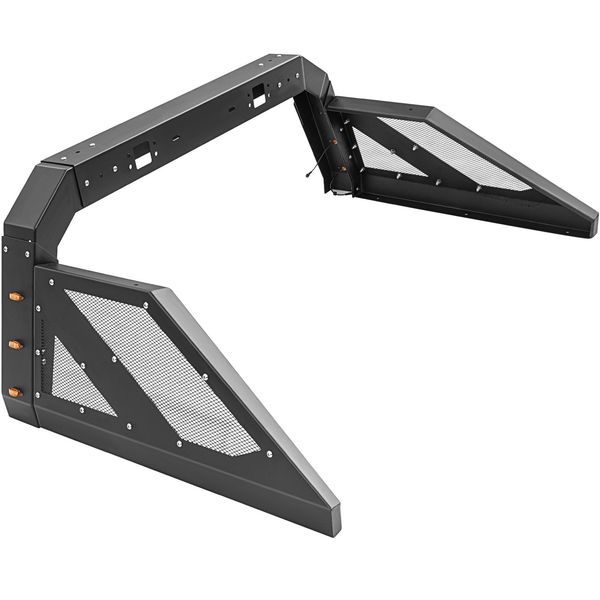 Truck Roll Bar Chase Rack Adjustable With 6 Amber Auxiliary Side Marker Lamps, Universal Fit For Pickup Trucks_voghion.com