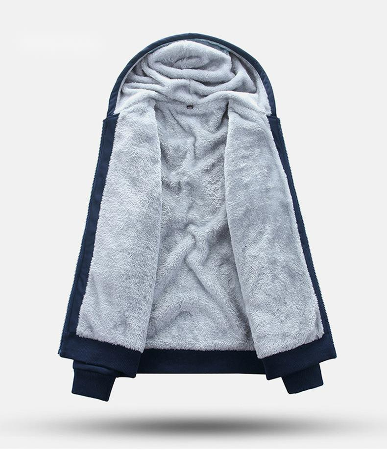 2023 Autumn/winter Men's Long Sleeve Plush Thickened Sport Casual Two Piece Set M-8xl _voghion.com
