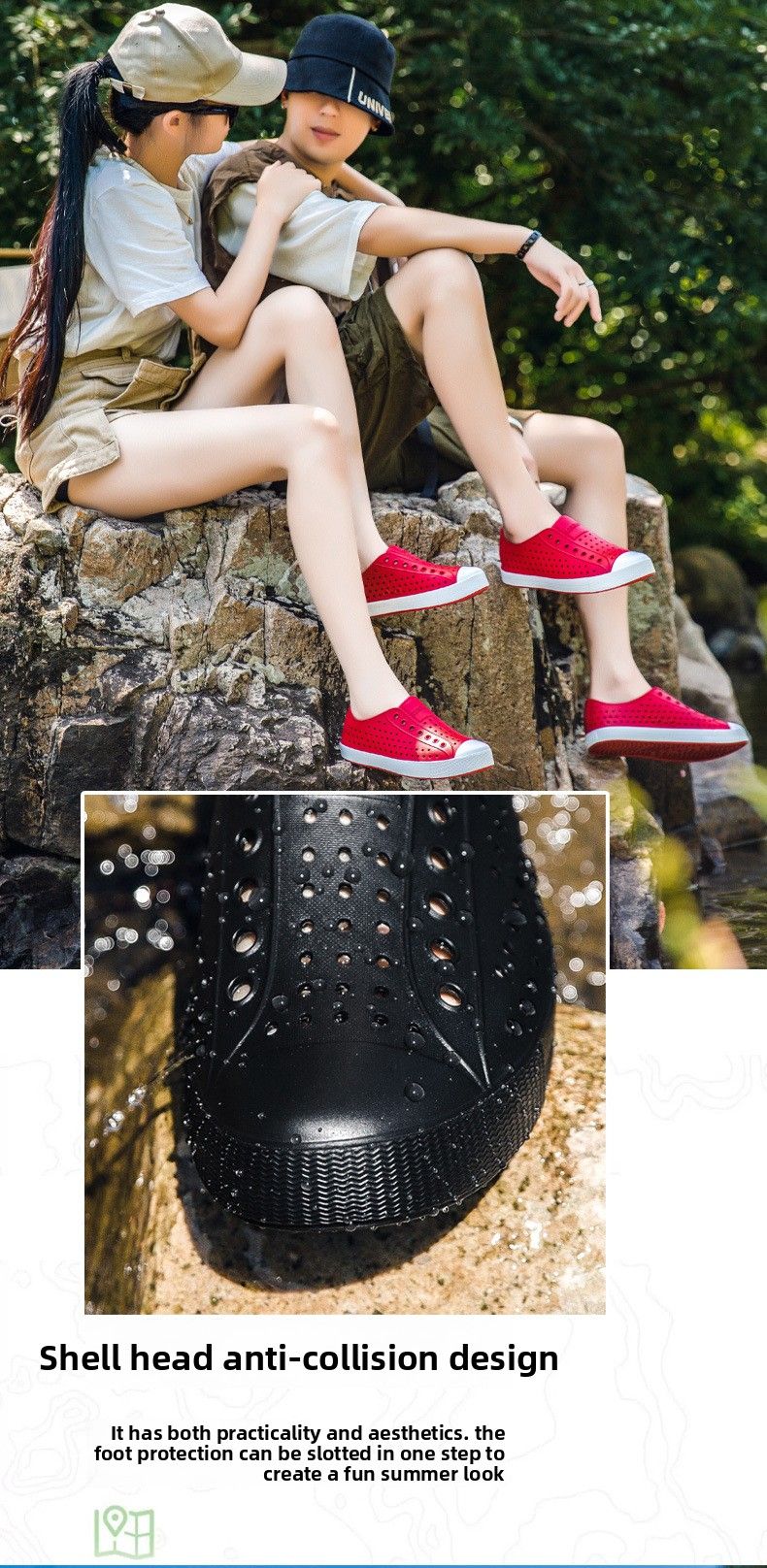 Bambootune Zoccoli da uomo, sandali chiusi, scarpe da spiaggia, estive, traspiranti, antiscivolo, stile coreano_voghion.com