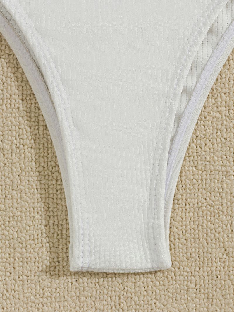 Costume da bagno intero lucido con scollo a V profondo da donna, bikini sportivo primaverile, costume da bagno integrato per piscina e sorgenti termali_voghion.com