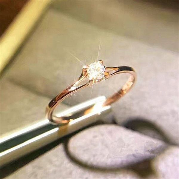 Accessori Moda Semplice Anello da donna tempestato di diamanti_voghion.com