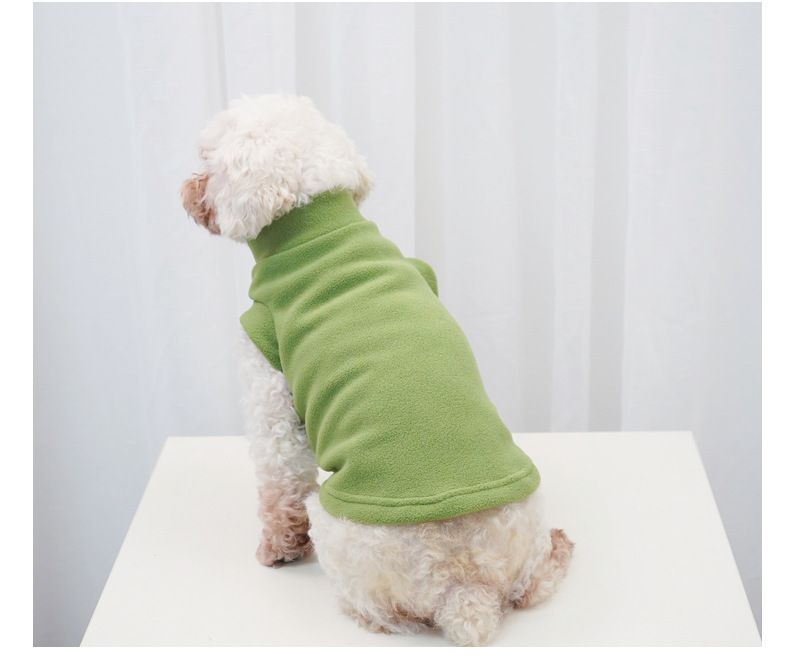 Ρούχα κατοικίδιων corgi για χειμερινά ζώα, ζεστά, μονόχρωμα ρούχα για σκύλους, μεσαίου μεγέθους, φούτερ με πολικό φλις χρώμα για κατοικίδια, spot_voghion.com