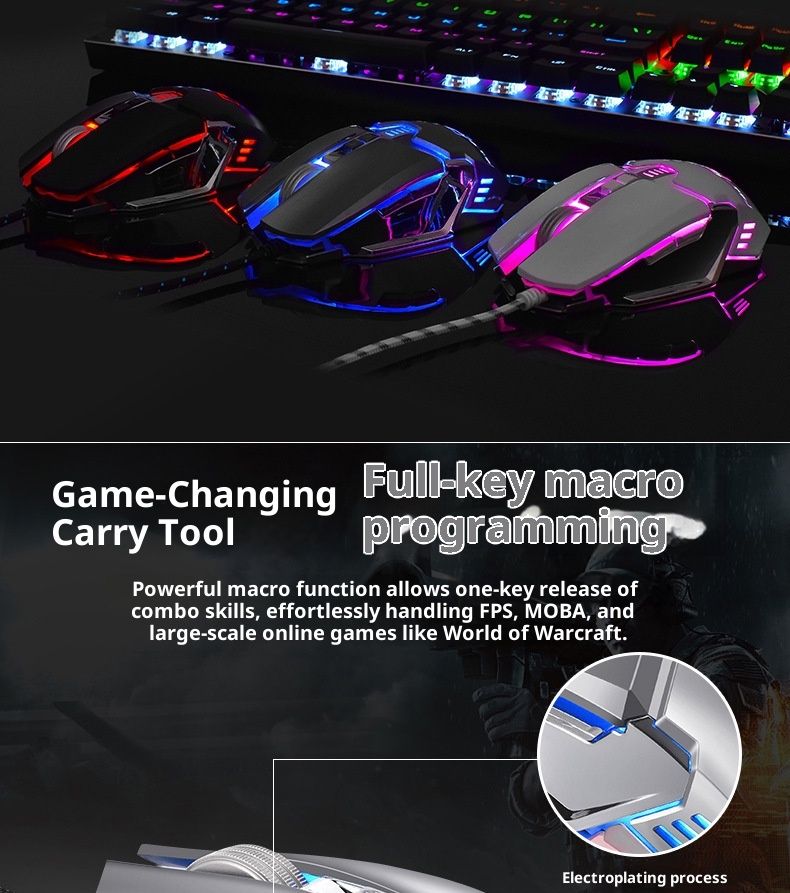 Digitex Xinmeng M312 Kabelgebundene Mamba Snake Maus der dritten Generation für E-Sport, Gaming, E-Sport, Gaming, Makroprogrammierung, Großhandel, Computer_voghion.com