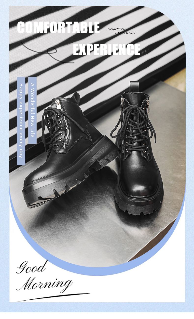 Martin Boots Men's Boots Retro Lace-up Tooling Boots Short Boots_voghion.com
