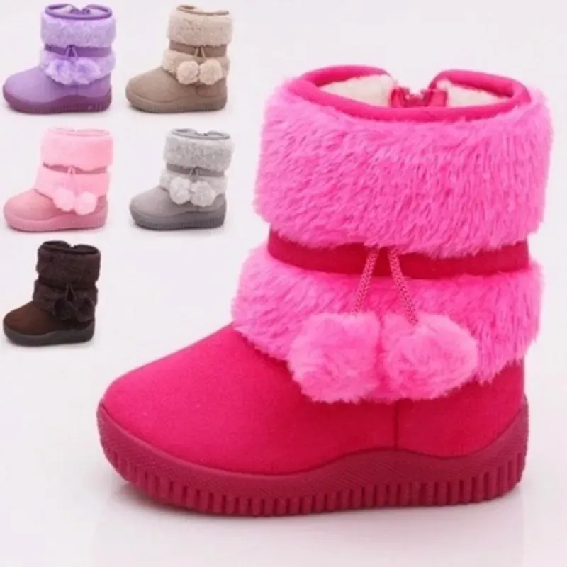Mädchen Schnee Winter Bequeme Warme Kinder Lobbing Ball Dicke Kinder Herbst Nette Jungen Stiefel Prinzessin Schuhe_voghion.com