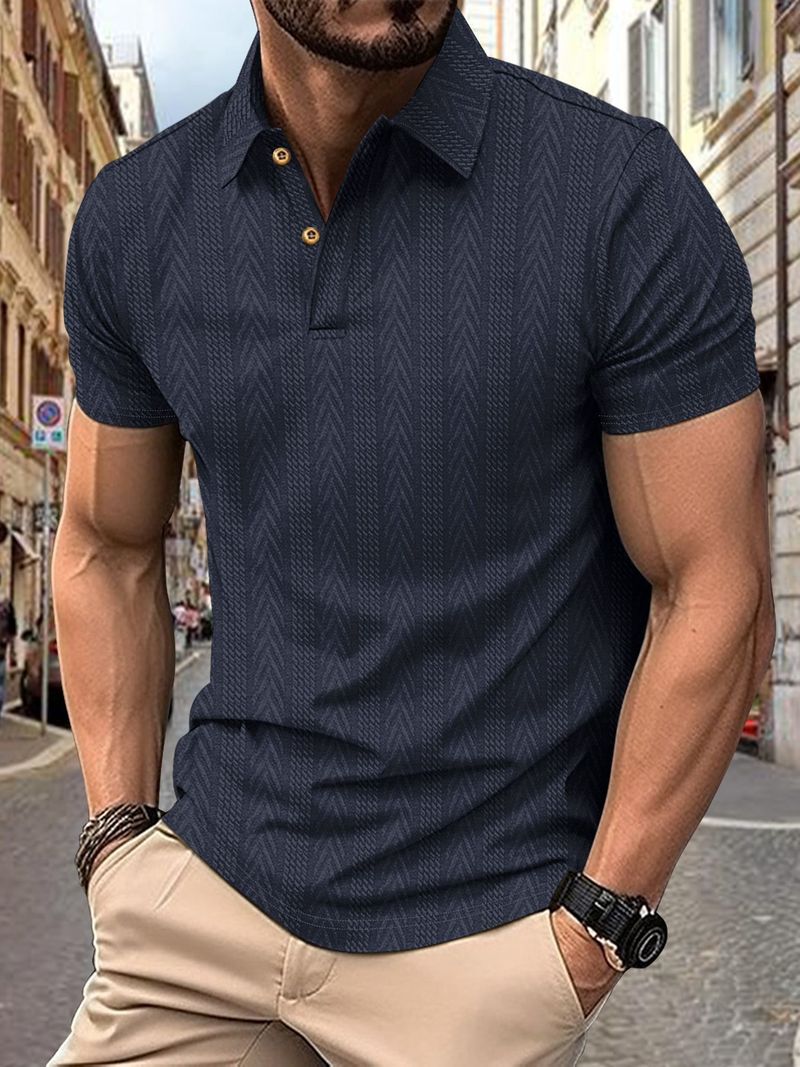 Unbeatable Quality 2024 Summer Outdoor Collar Men's T-shirt Solid Color Short Sleeved Polo Top_voghion.com