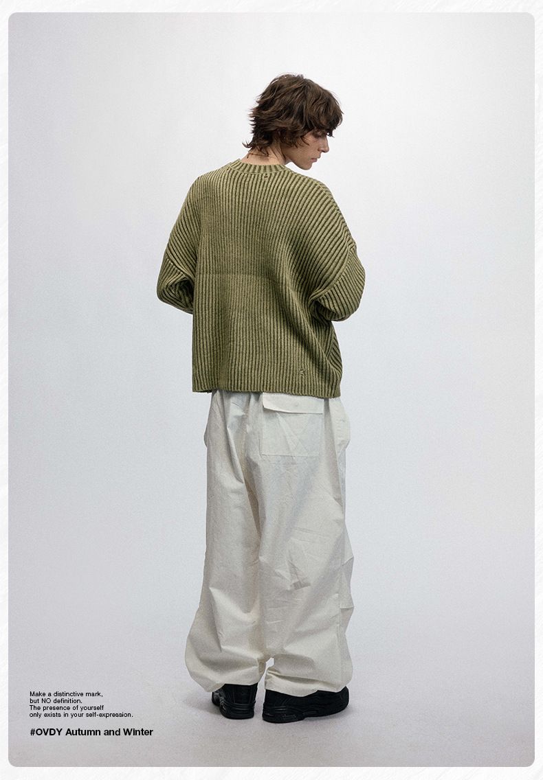 Pull à lettres style American Ins #OVDY avec position d'os ancienne, aiguille vide, pull en tricot début d'automne, unisexe_voghion.com