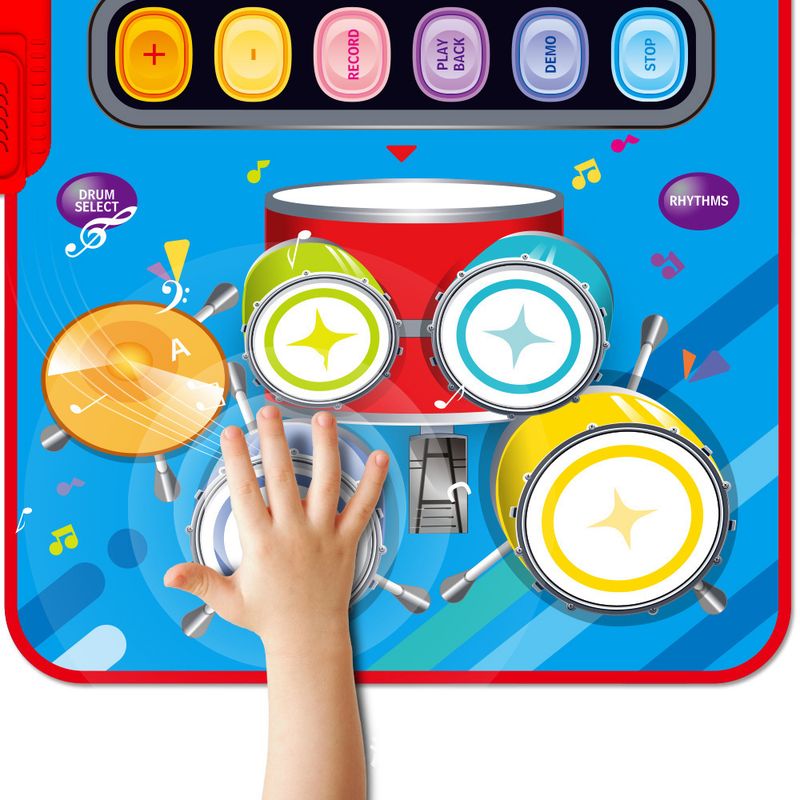 Musical Instrument Children Toys 2 In 1 Multifunctional Piano Keyboard And Drum Play Mat Education Toy Kids Christmas Gi_voghion.com