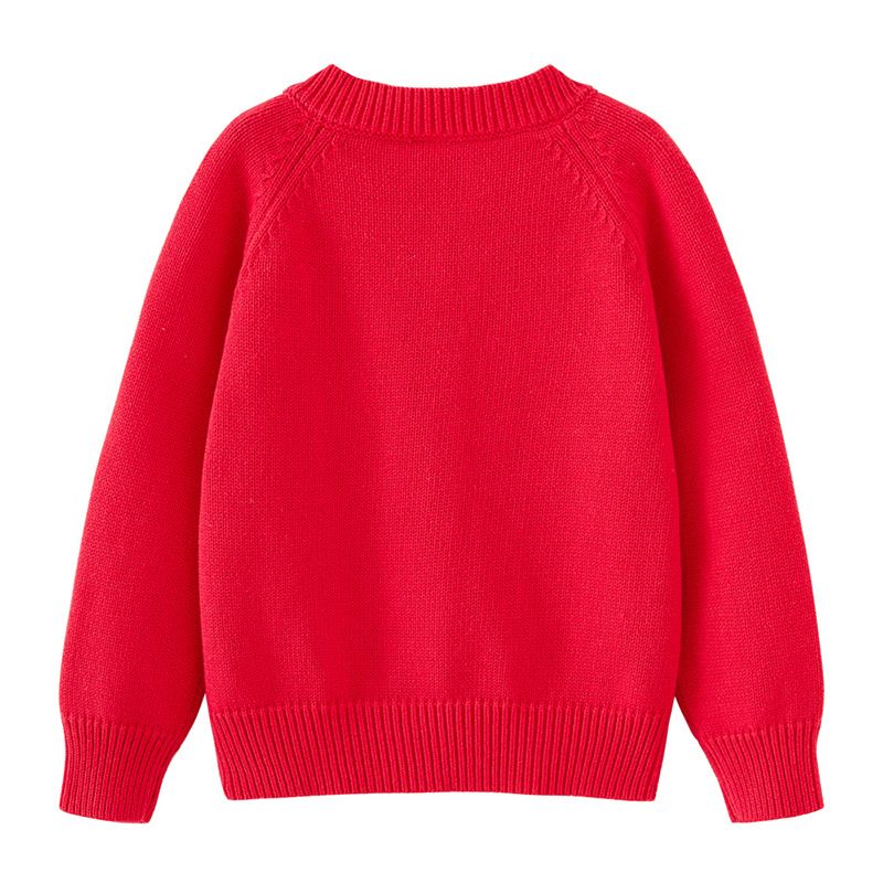 Mutter & Kinder – Handgefertigter bestickter Kinder-Cardigan aus weicher Baumwolle, Strickpullover für Mädchen (3–8 Jahre) – Rundhalsausschnitt, lange Ärmel, Blumenmuster_voghion.com