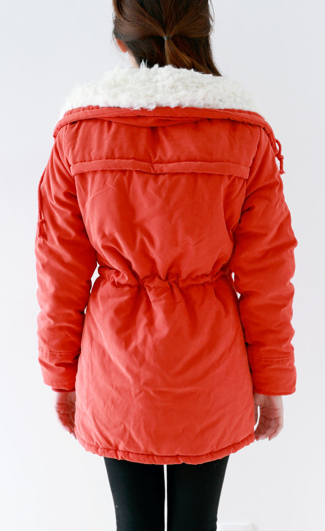 Giacca invernale da donna addensata piumino lungo con cappuccio cappotto da donna slim fit colletto in pelo imbottito in cotone cappotto da donna_voghion.com