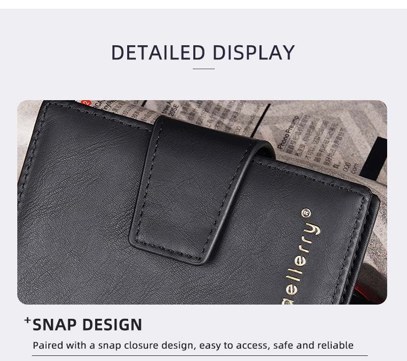 Men's card holder Baellerry retro RFID bottom push aluminum box elastic card box simple buckle wallet men_voghion.com