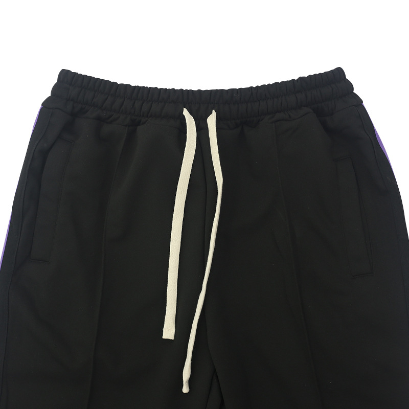 Calça esportiva casual listrada e boca de sino para primavera e outono, nova calça comprida e justa para homens, calça da moda_voghion.com