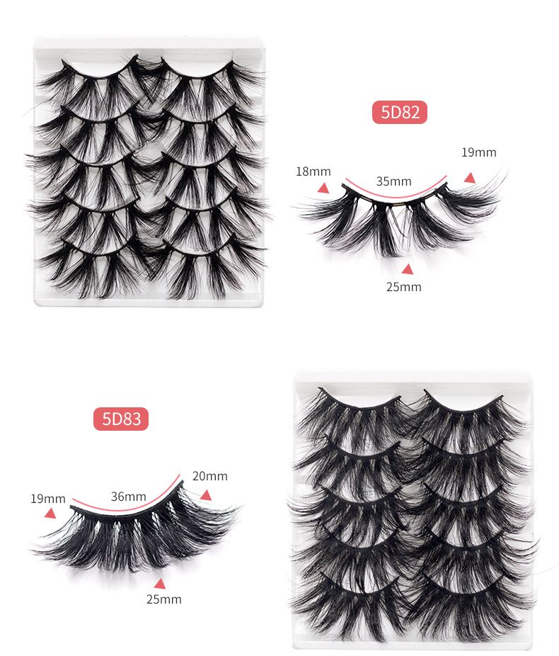 Lash extension set 25mm thin thick false eyelashes Soft natural eyelashes curling multi-layered messy false eyelashes_voghion.com
