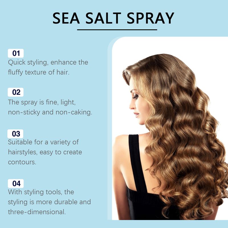 HOEGOA Sea Salt Hair Sanfte Inhaltsstoffe Natürliches Volumen Langanhaltendes Textur-Styling-Spray_voghion.com