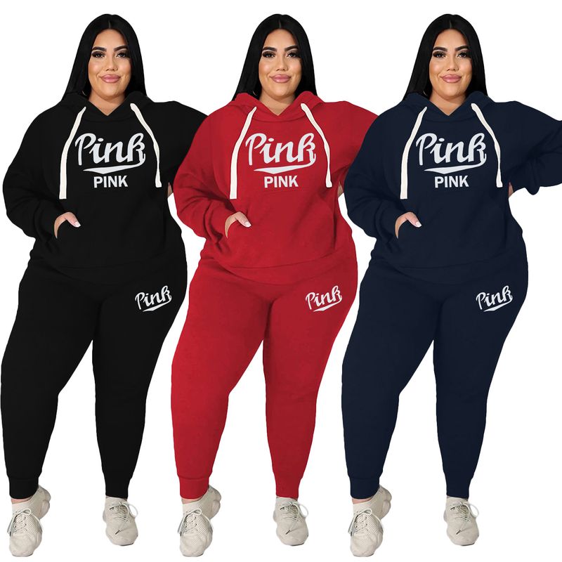Damenbekleidung Independent Site Plus Size Damenmode Casual Sportanzug Zweiteiliges Set_voghion.com