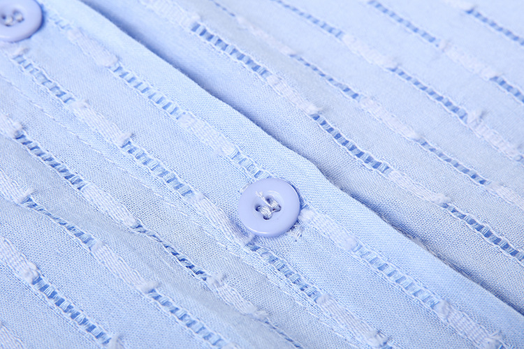 Women's fashion jacquard niche French long-sleeved dress shirt_voghion.com