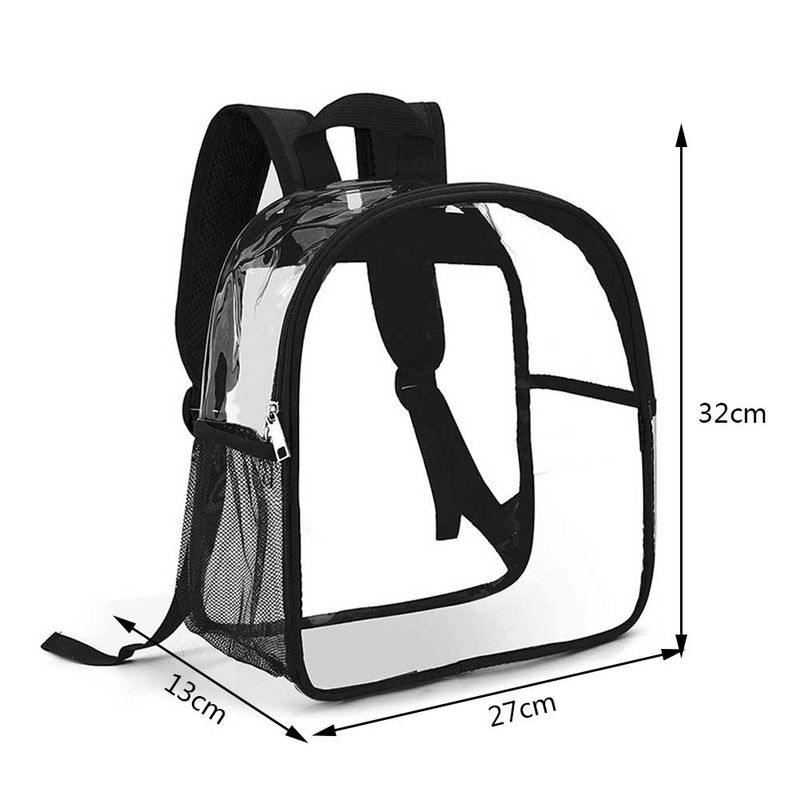 Transparente Rucksäcke für Damen, Stadionzulassung, transparente PVC-Freizeit-Multifunktions-Aufbewahrungstasche mit verstellbaren Trägern_voghion.com
