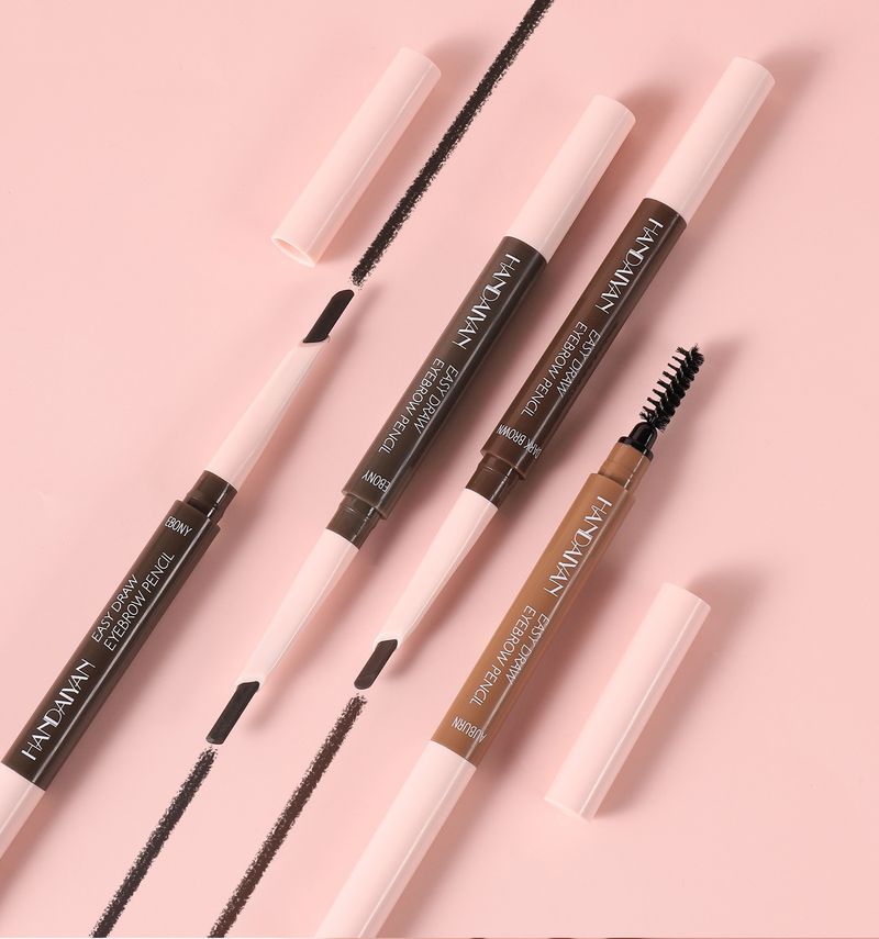 HANDAIYAN Double-Ended Eyebrow Pencil - Ultra-Fine Machete, Waterproof, Smudge-Proof, With Spiral Brush_voghion.com