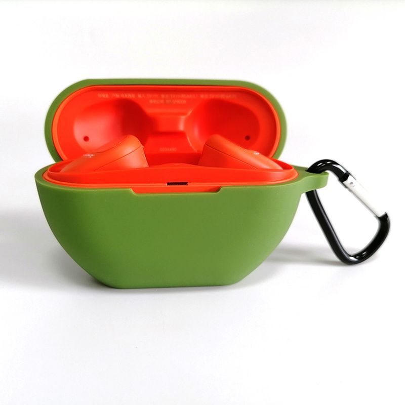 Schutzhülle Weiche mit Hängen Schnalle Silikon Bluetooth-kompatibel Drahtlose Kopfhörer Abdeckung für SONY WF-SP800_voghion.com