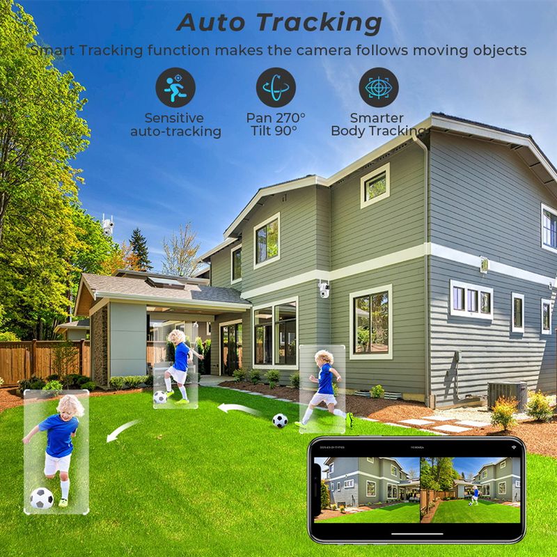 Icsee8MP Gun Ball Linkage Fernglas Dual Screen HD Drahtlose Kamera Nachtsicht Volle Farbe Dual_voghion.com