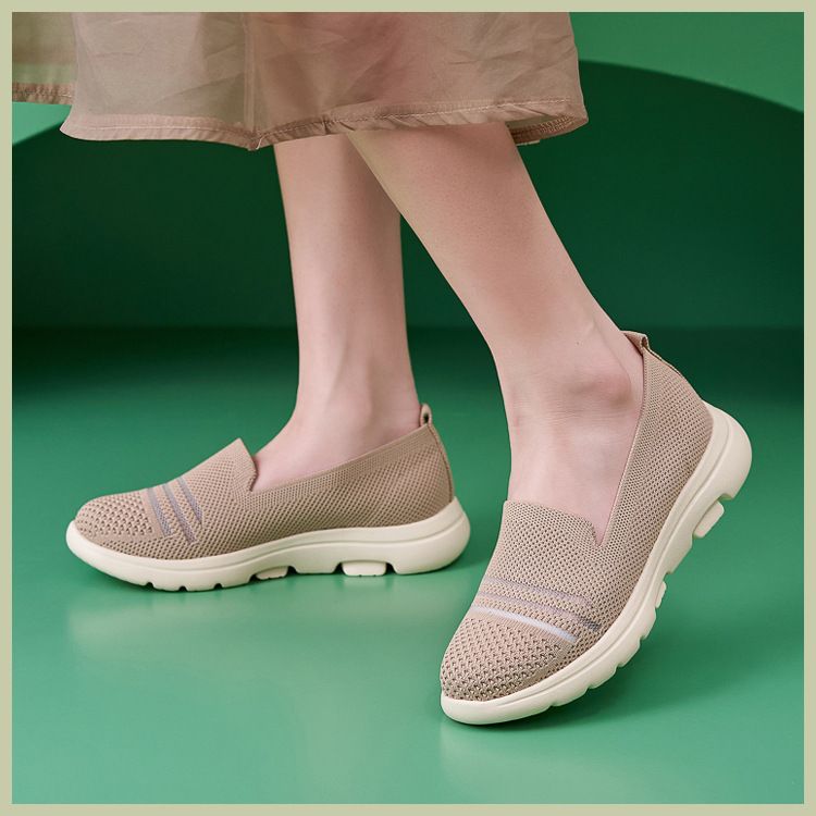 B888-3 Rutschfeste, atmungsaktive Herbst-Winter-2025-Schuhe mit dicken Sohlen, lässig, vielseitig, flache Damenschuhe für Mütter_voghion.com