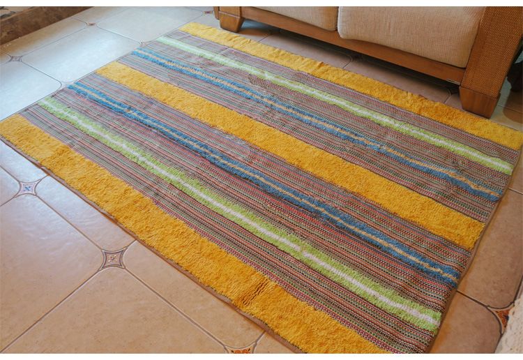 Pastoral Flocking Door Mats Non Slip Absorbent Bathroom Mats Floor Mats 45*75 Multicolor_voghion.com