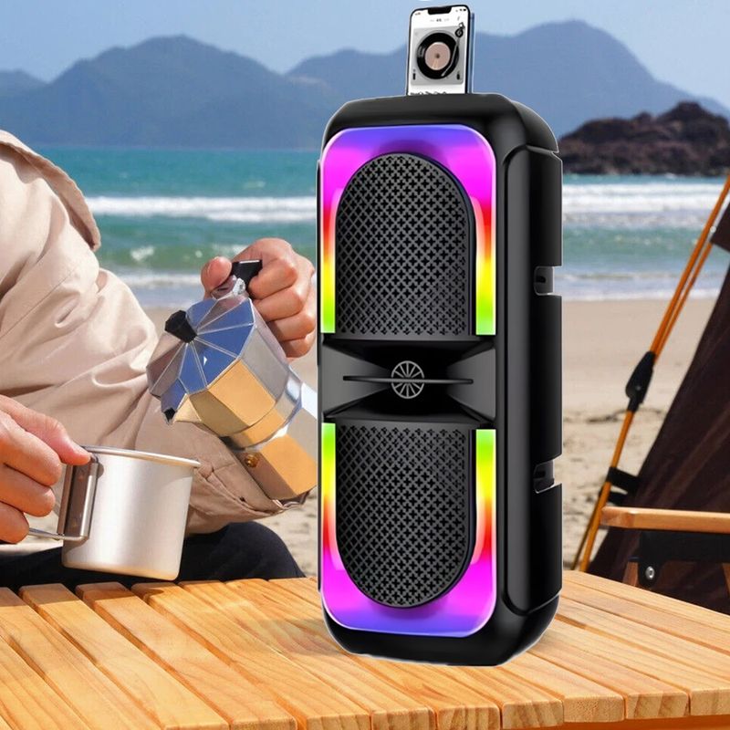 Hohe Bass TWS Drahtlose Bluetooth Lautsprecher Tragbare Subwoofer Outdoor Party RGB_voghion.com