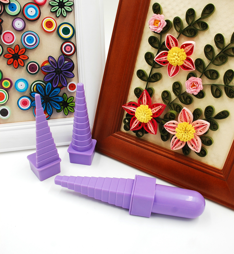 4pcs/1set Paper Winder Diffuser Paper Winding Tool Paper Winding Tower Purple Round Winding Disc_voghion.com