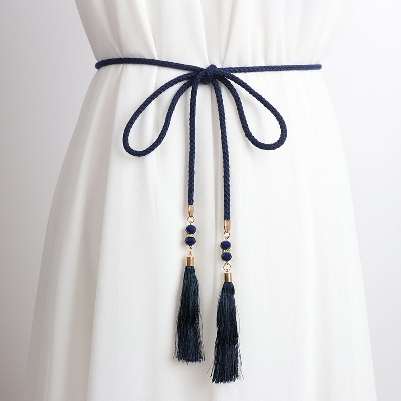 Catena per cintura con fiocco lungo, versatile e sottile, in stile antico coreano, stile Hanfu_voghion.com