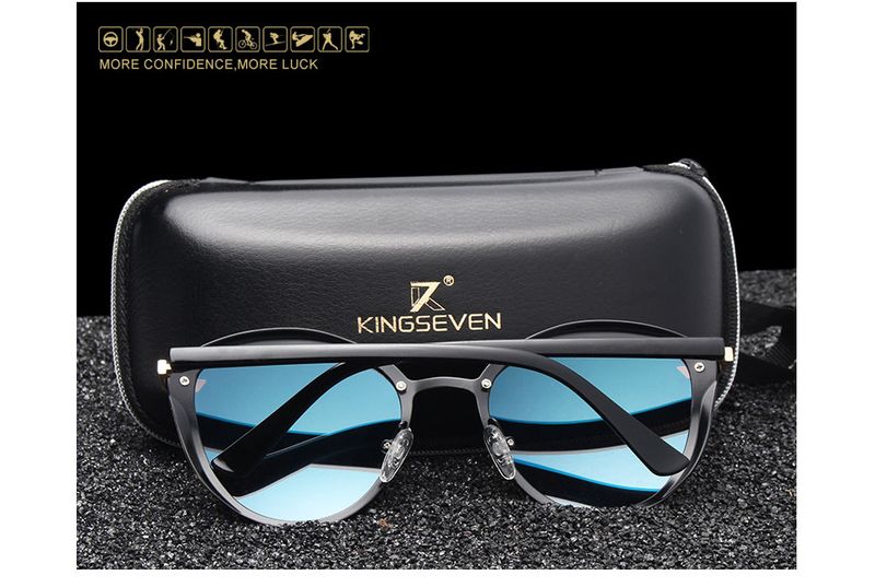 KINGSEVEN Cat Eye Sunglasses polarized Alloy Frame+TR90 Sun Glasses Women Fashion Retro Oculos De Sol Gafas UV400_voghion.com
