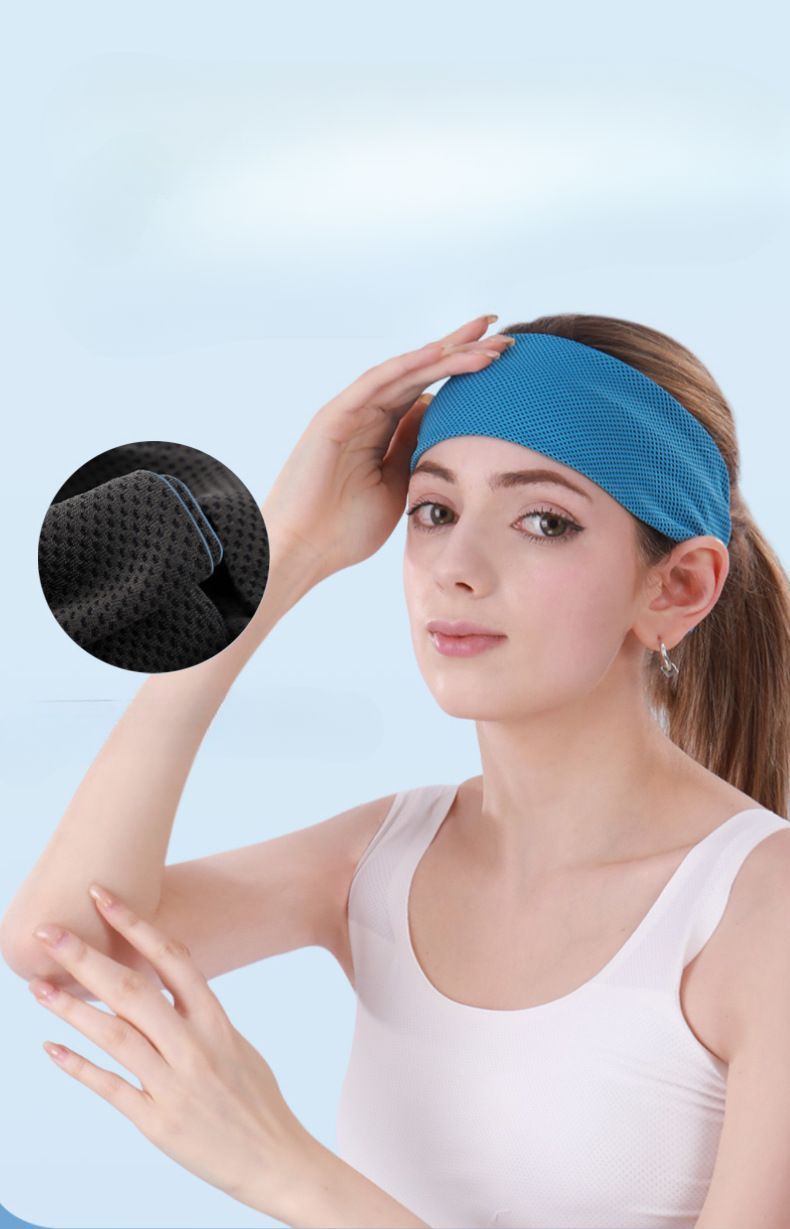 Kühlendes Sport-Stirnband für Damen und Herren, Laufschweißableitendes Stirnband, Yoga-Fitness-Schweißband, Schweißabsorbierend_voghion.com