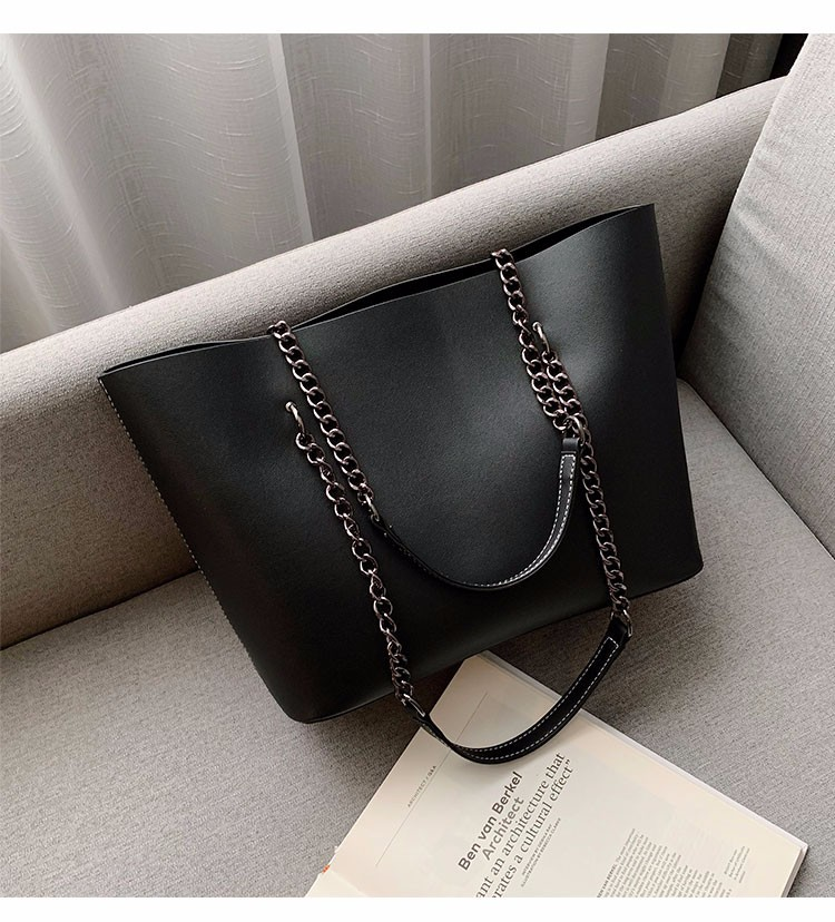 2024 Winter New Women's Bag Retro Tote Bag Simple Style Large Capacity Handheld Shoulder Bag_voghion.com