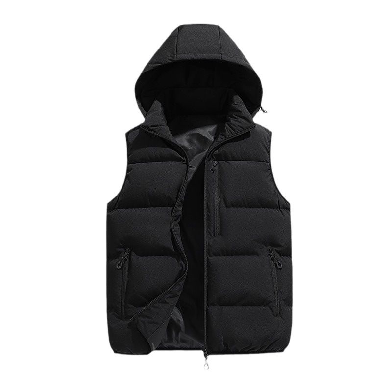 Nueva chaqueta acolchada con capucha desmontable e impermeable para exteriores con múltiples bolsillos para hombre._voghion.com