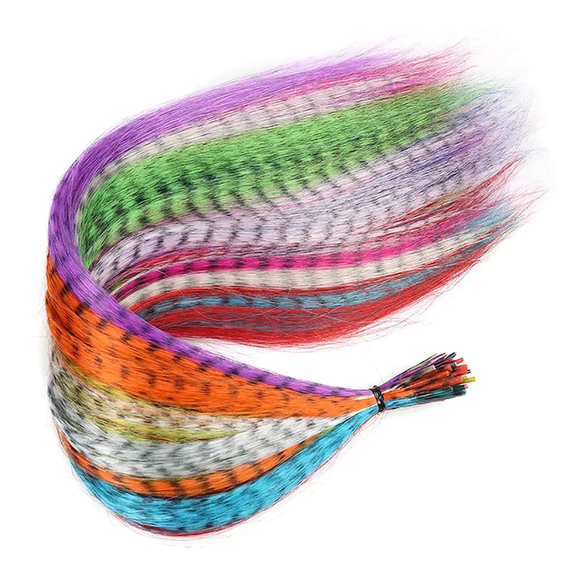 Extension di piume, fili sintetici colorati di piume finte negli accessori per capelli per extension per parrucchino da donna_voghion.com