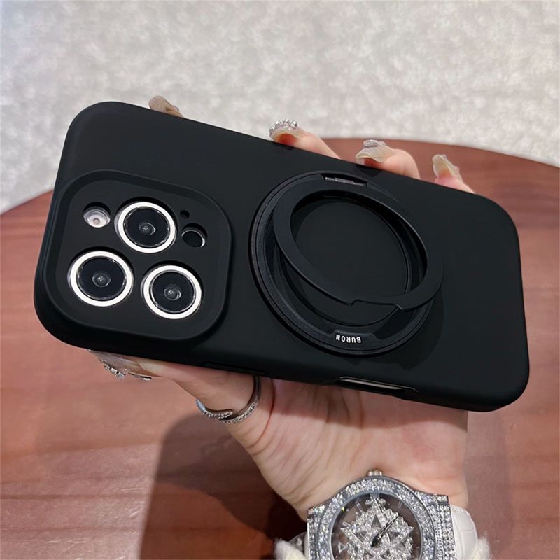 Kovový kroužek, držák, tekutý silikonový magnetický kryt na telefon pro iPhone 15 14 Plus 16 Pro Max držák kryt Fundament_voghion.com