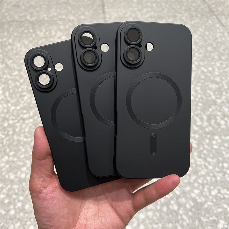 Custodia di ricarica wireless magnetica opaca di lusso per iPhone 16 15 14 Pro Max Plus 13 12 11 XR X XS 7 8 Cover antiurto_voghion.com