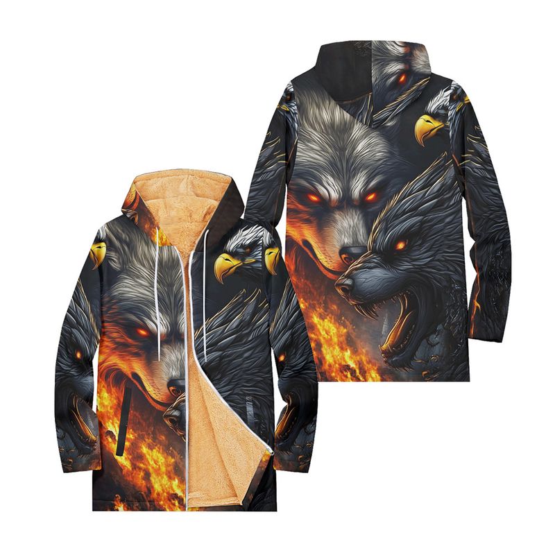 2024 Men's Cotton Jacket with Velvet Comfortable Trendy 3D Printed British Stripe Checkered Casual Hoodie_voghion.com