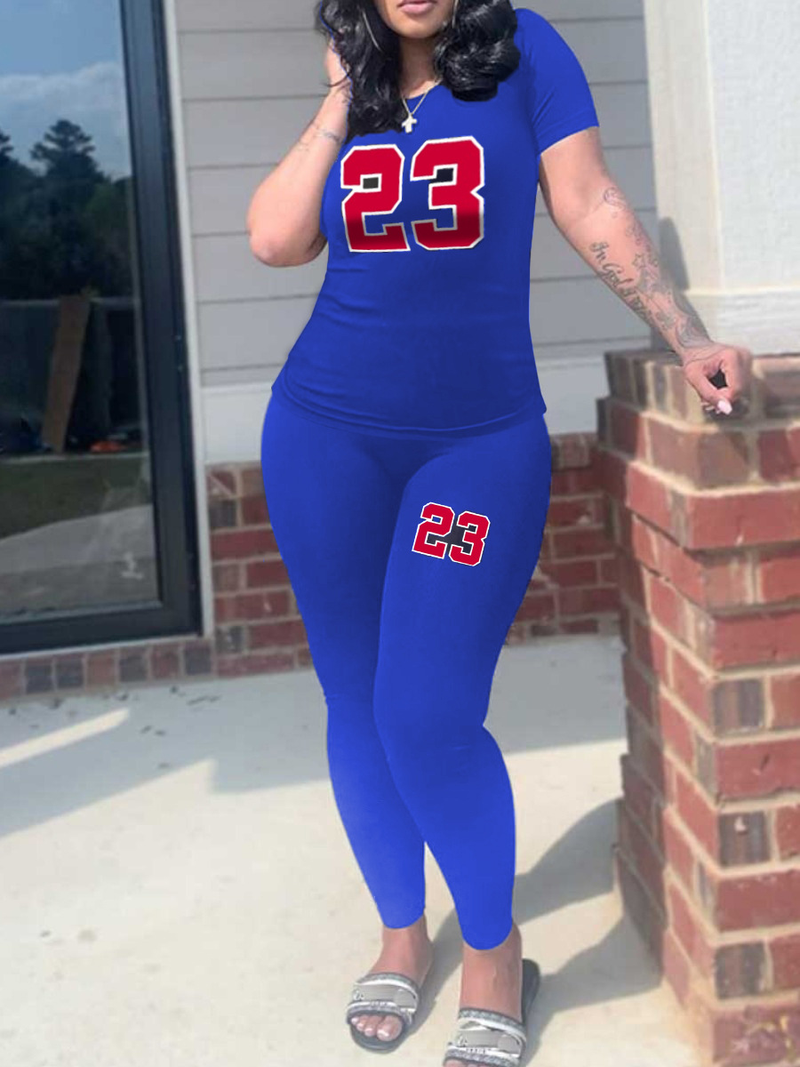 Standardcode dicke Frau Frauen unabhängige Station Druck Persönlichkeit Freizeit zweiteiliger Anzug_voghion.com