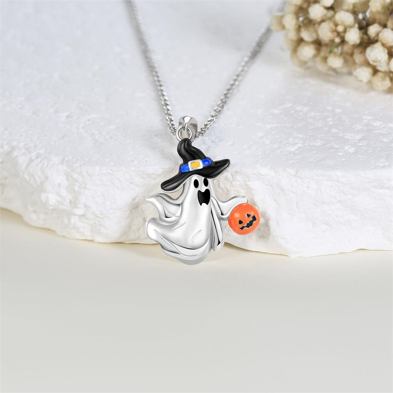 Neue persönliche Halloween-Halskette, vielseitiger, kreativer Gothic-Totenkopf-Fledermaus-Anhänger, Schlüsselbeinkette, Halloween-Geschenk_voghion.com