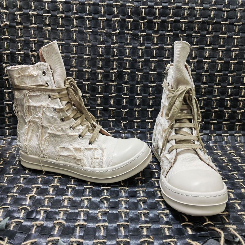 New Casual RO 3D Sole Milk Fragrance High-top Canvas Versatile Sneakers Unisex Breathable Vintage Beggar Shoes_voghion.com