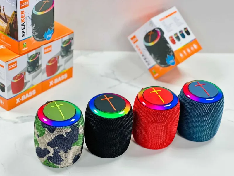 Enceinte sans fil BOOMS320, mini caisson de basses, portable, pour la maison et l'extérieur, carte enfichable, USB, Bluetooth, CL240827_voghion.com