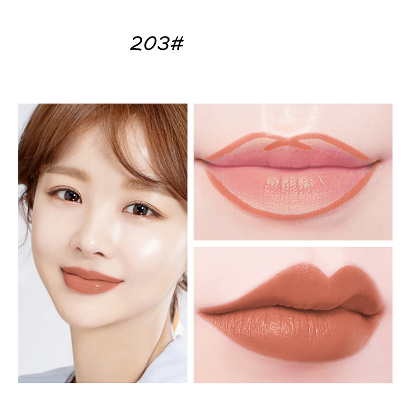 Novo GLAZZI suporte em forma de flor caneta batom + lipliner combinação terno fosco 12 cores caneta labial_voghion.com
