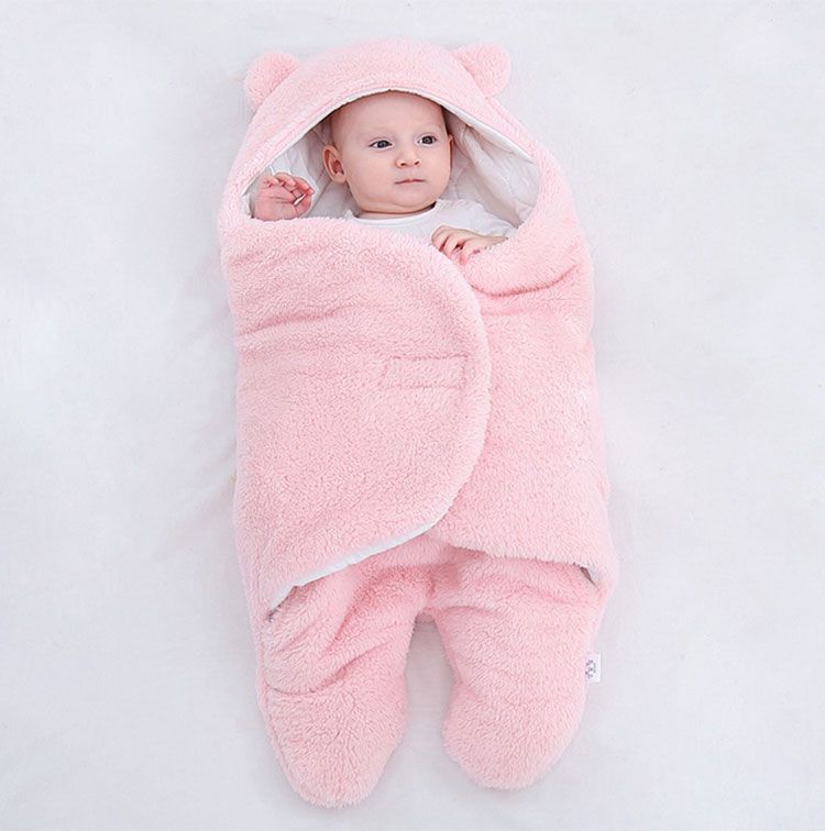 Sacos de dormir suaves para bebés, manta de franela para recién nacidos, saco de dormir grueso para bebés, capullo cálido para bebés de 0 a 9 meses_voghion.com