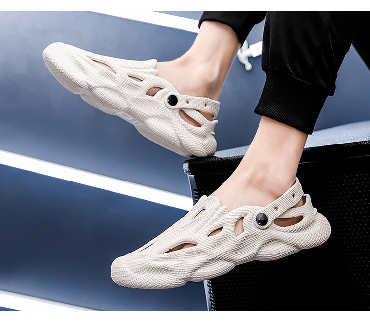 Mens Cushion Arch Support Footbed Slide Sandals Athletic Adjustable Soft_voghion.com