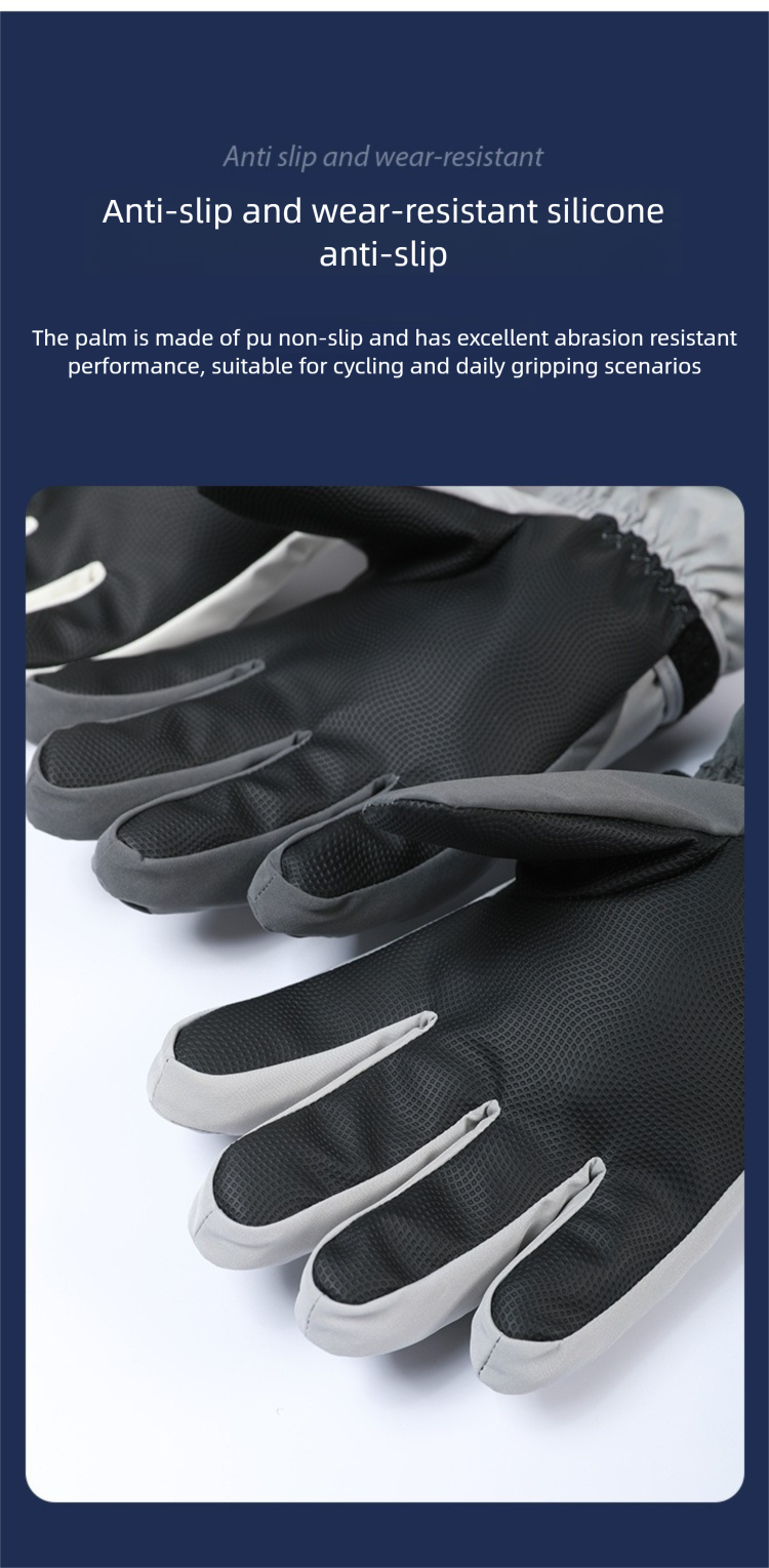 Ski Gloves Touch Screen Waproof Outdoor Sports Men And Women Warm Plus Velvet Thickened Riding Non-Slip Windproof_voghion.com