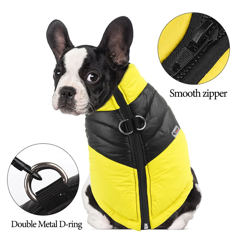 Winter Warm Dog Clothes, Waterproof Pet Jacket, Reflective Vest Puppies For Small And Large Dogs, Chihuahua Vest, French By PawParty Store_voghion.com