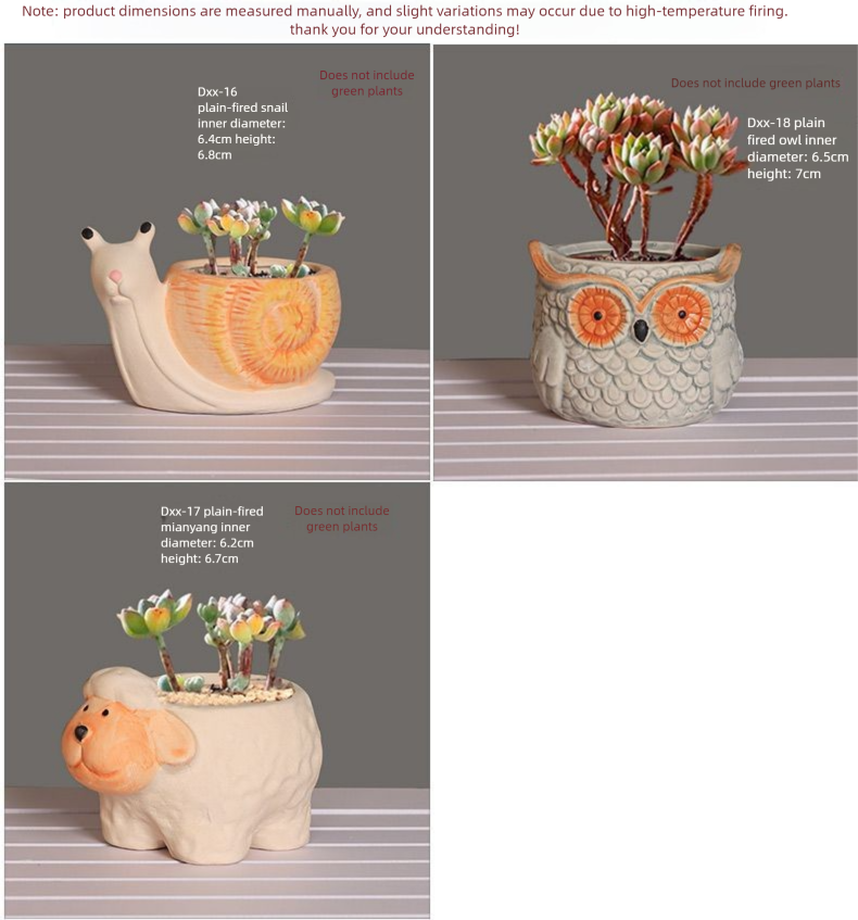 Cartoon Animal Ceramic Flower Clearance Sale Exquisite Small Large Diameter Cute Succulent Special Pot Desktop_voghion.com