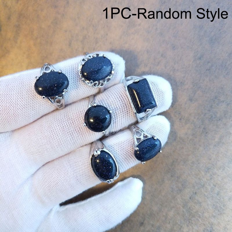 Natural gemstone alloy rings in different colors_voghion.com
