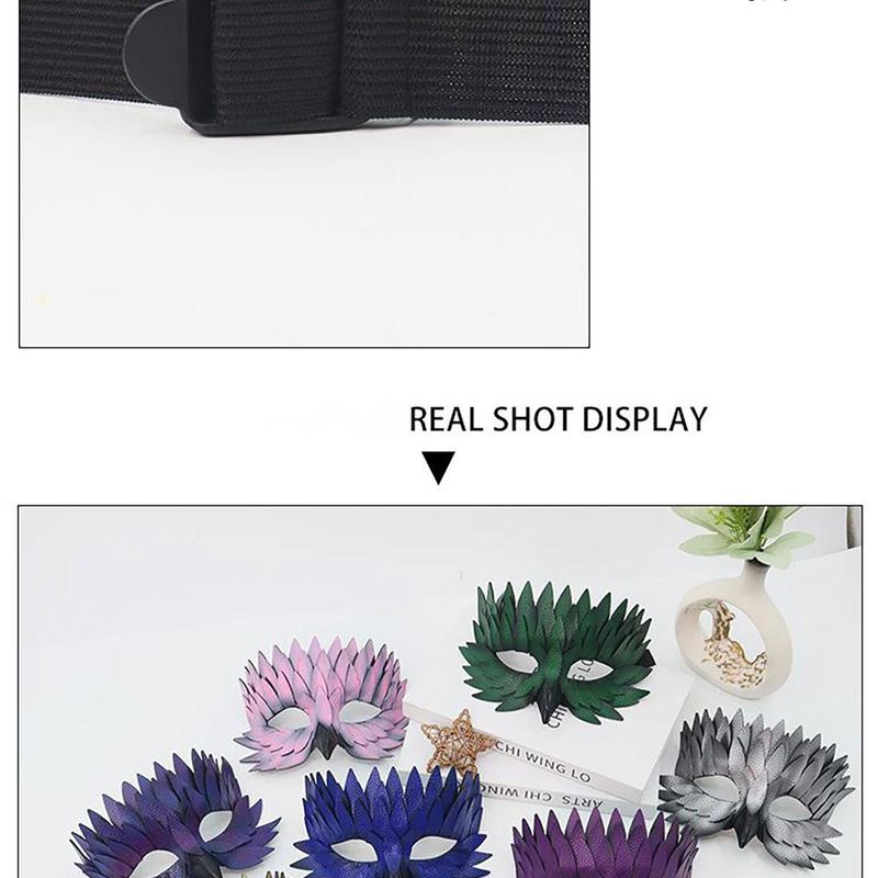 Halloween High-end Half-face Leather Feather Bird Beak Masquerade Party Mask Costume Prop Bar Fun Adult Version_voghion.com